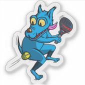 Blue dog padel aufkleber (Vorderseite)