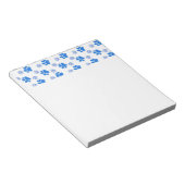 Blue Dog Paw Print Simple Animal Lover Welpen Notizblock (angewinkelt)