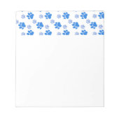 Blue Dog Paw Print Simple Animal Lover Welpen Notizblock (Vorderseite)