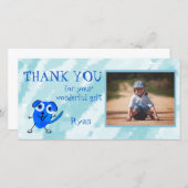 Blue Dog Personalisiert Vielen Dank Dankeskarte (Vorne/Hinten)