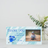 Blue Dog Personalisiert Vielen Dank Dankeskarte (Stehend Vorderseite)