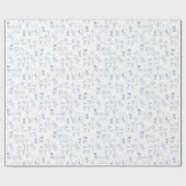 Blue Dogs Pattern Geschenkpapier (Flach)