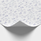 Blue Dogs Pattern Geschenkpapier (Ecke)