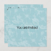 Blue Dogwood Blume Kinderdusche Einladung (Vorne/Hinten)