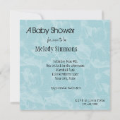 Blue Dogwood Blume Kinderdusche Einladung (Rückseite)