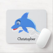 Blue Dolphin Design Mousepad (Mit Mouse)
