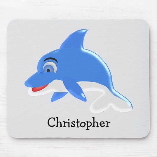 Blue Dolphin Design Mousepad (Vorne)