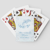 Blue Dolphin Gastgeschenk Hochzeit Card Deck Spielkarten (Rückseite)
