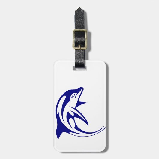 Blue Dolphin Gepäckanhänger (Vorderseite vertikal)