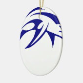 Blue Dolphin Keramik Ornament (Links)