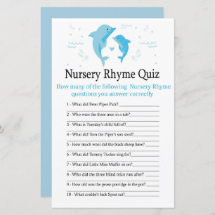 Blue Dolphin Kinderzimmer Rhyme Quiz Babyduschensp