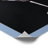 Blue Dolphin Martini Poster (Ecke)