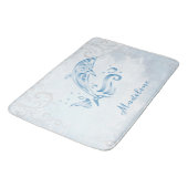 Blue Dolphin Personalisiert Bath Mat Badematte (Schrägansicht)