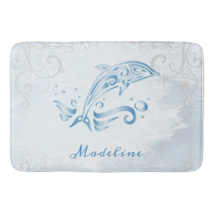 Blue Dolphin Personalisiert Bath Mat Badematte