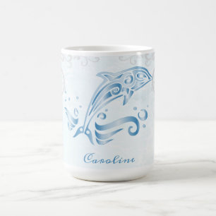 Blue Dolphin Personalisiert Coffee Tasse