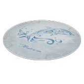 Blue Dolphin Personalisiert Cutting Board Schneidebrett (Ecke)