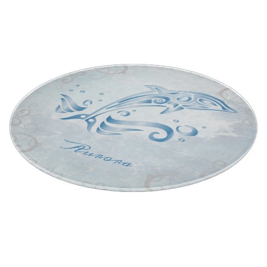 Blue Dolphin Personalisiert Cutting Board Schneidebrett (Ecke)