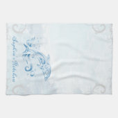 Blue Dolphin Personalisiert Kitchtuch Geschirrtuch (Horizontal)