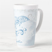 Blue Dolphin Personalisiert Latte Tasse (Rechte Ecke)