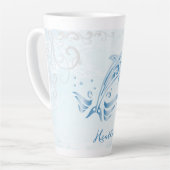 Blue Dolphin Personalisiert Latte Tasse (Linke Ecke)