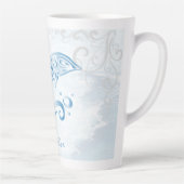 Blue Dolphin Personalisiert Latte Tasse (Rechts)