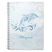Blue Dolphin Personalisiert-Notebook Notizblock (Vorderseite)