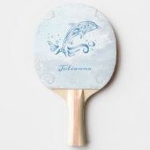 Blue Dolphin Personalisiert Ping Pong Paddle Tischtennis Schläger (Vorderseite)