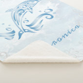 Blue Dolphin Personalisiert Sherpa Blanket Sherpadecke (3/4)