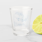 Blue Dolphin Personalisiert Shotglas Schnapsglas (Rückseite)