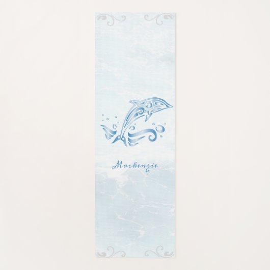 Blue Dolphin Personalisiert Yoga Mat Yogamatte (Vorderseite)