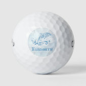 Blue Dolphin Personalisierte Golfbälle (Vorderseite)