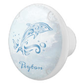 Blue Dolphin Personalisierte Keramik Knochen Keramikknauf (Rechts)