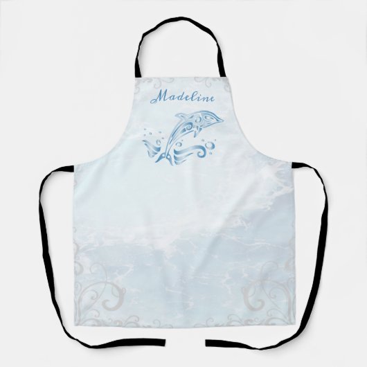Blue Dolphin Personalisierte Schürze (Vorderseite)