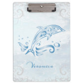 Blue Dolphin Personalisierte Zwischenablage Klemmbrett (Vorderseite)