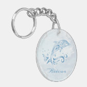 Blue Dolphin Personalisierter Schlüsselanhänger (Vorderseite links)