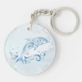 Blue Dolphin Personalisierter Schlüsselanhänger (Rückseite)