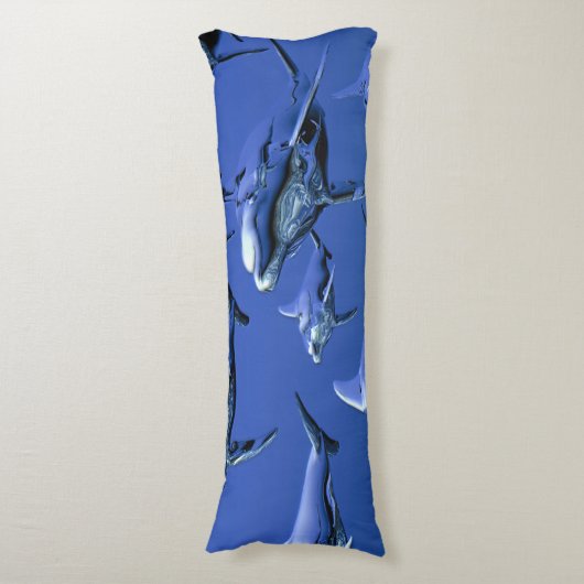 Blue Dolphin Seitenschläferkissen (Vorderseite Vertikal)