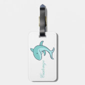 Blue Dolphins Leaping Thunder_Cove Gepäckanhänger (Rückseite vertikal)