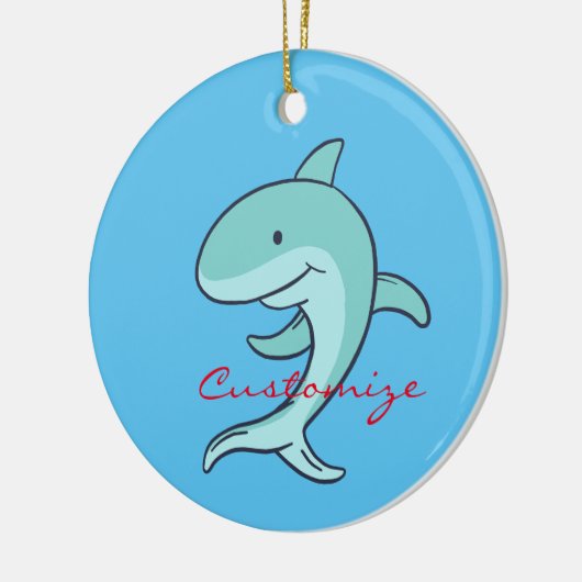 Blue Dolphins Leaping Thunder_Cove Keramik Ornament (Links)