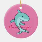 Blue Dolphins Leaping Thunder_Cove Keramik Ornament (Hinten)