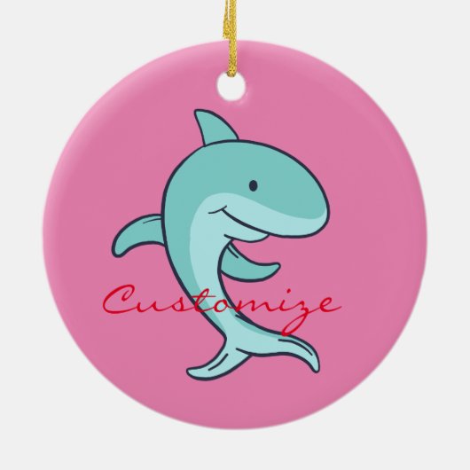 Blue Dolphins Leaping Thunder_Cove Keramik Ornament (Hinten)