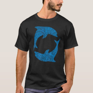 Blue Dolphins Mandala Top Summer Ocean Vibes Graph