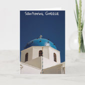 Blue dome, Santorini, Greece Karte (Vorderseite)