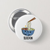 Blue-don Funny Udon Pun Button (Vorne & Hinten)