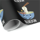 Blue-don Funny Udon Pun Dark BG Geschenkpapier (Rolleneckpunkt)