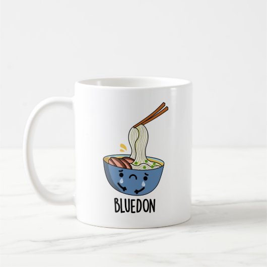 Blue-don Funny Udon Pun Kaffeetasse (Links)