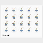 Blue-don Lustiger Udon-Wortwitz Runder Aufkleber (Blatt)