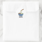 Blue-don Lustiger Udon-Wortwitz Runder Aufkleber (Tasche)