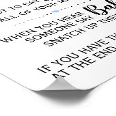 Blue Don't say baby game baby dusche sign Poster (Ecke)