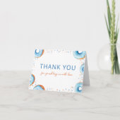 Blue Donut Bab Sprinkle Flat Danke Karte (Vorderseite)